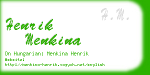 henrik menkina business card